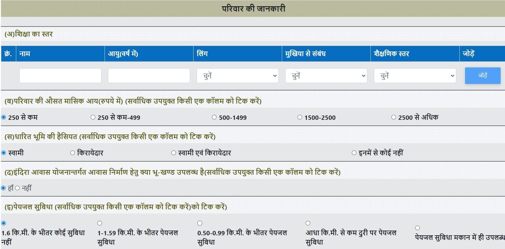 MP RATION CARD BPL FORM PART 2