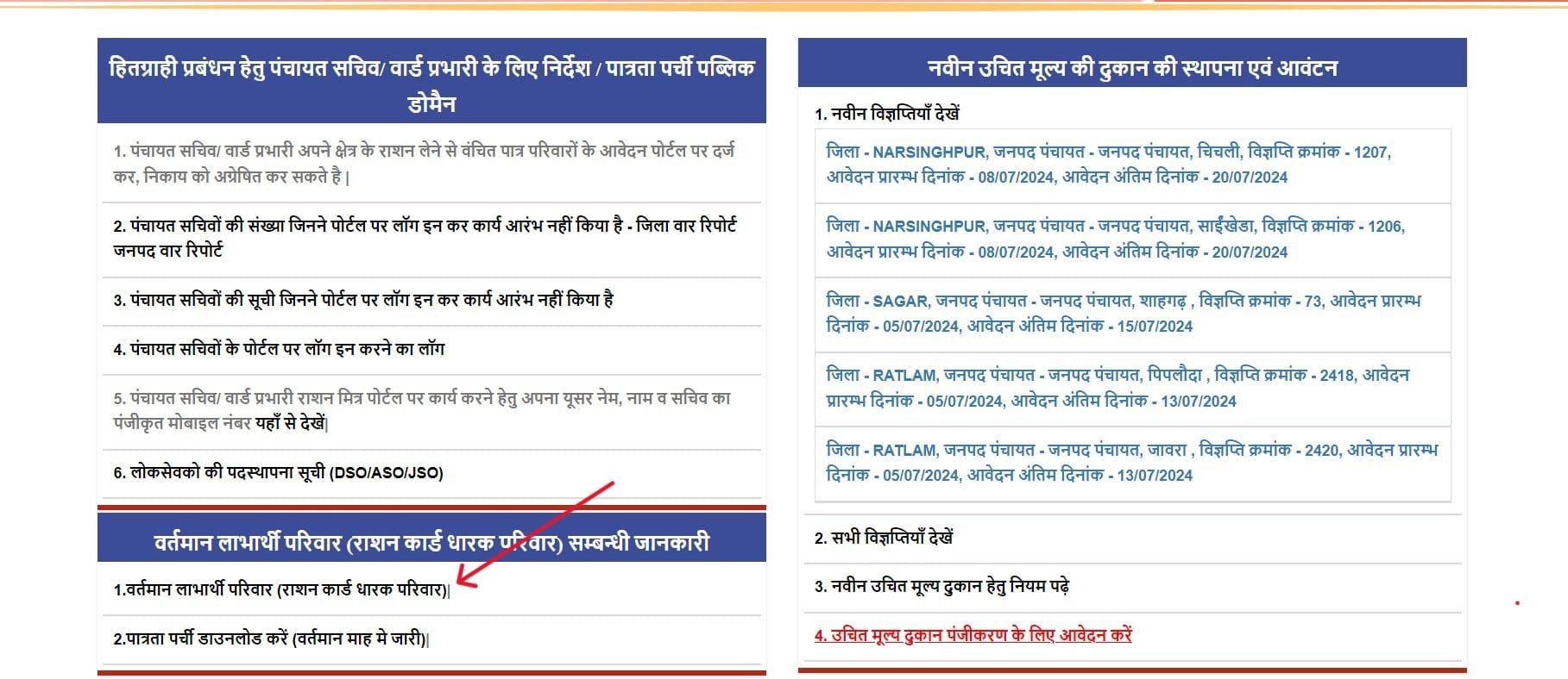 MP RATION MITRA CARD